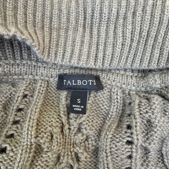 Talbots Women Green Cardigan Cable Sweater Size Small - Picture 2 of 8